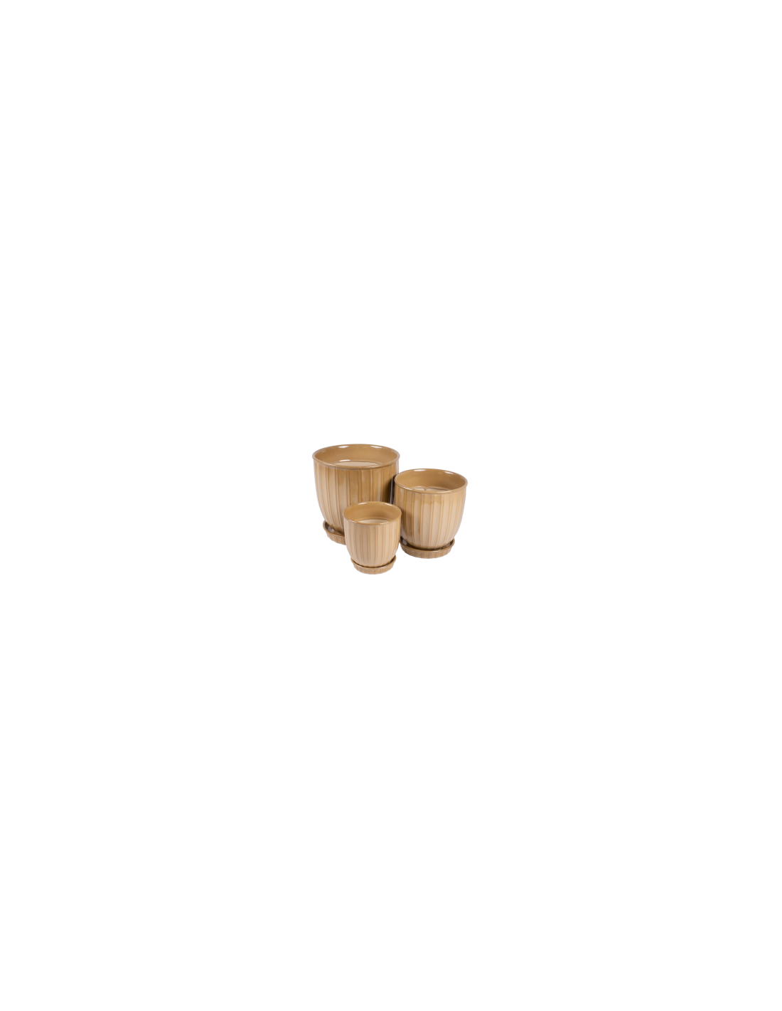 CACHEPOT 140697 1 MIS CERAMICA SENAPE CON SOTTOVASO