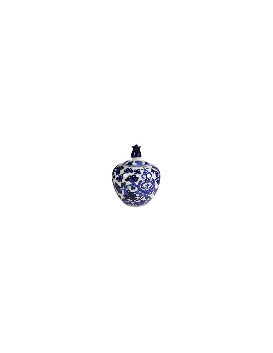 POTICHE 802470 PORCELLANA 20X25CM DECORO BLU