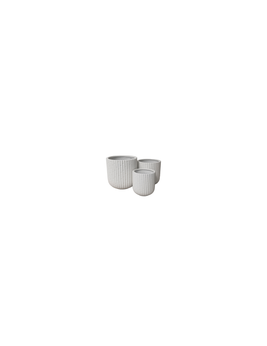 VASO 140507 3 MIS VETRORESINA AVORIO 36X36CM