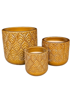 VASO 140561 3 MIS CERAMICA SENAPE 35X34CM