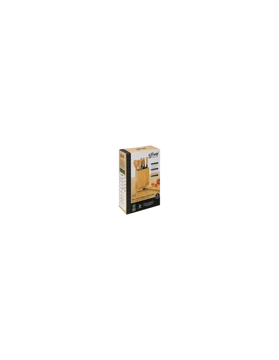 SET UTENSILI CUCINA 189690 BAMBOO CON COLTELLI