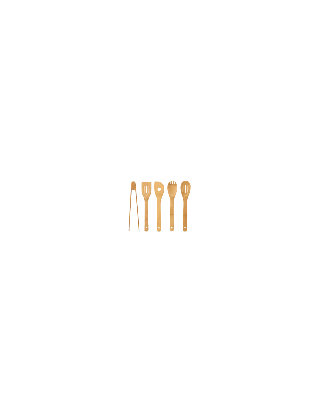 SET UTENSILI CUCINA 189690 BAMBOO CON COLTELLI
