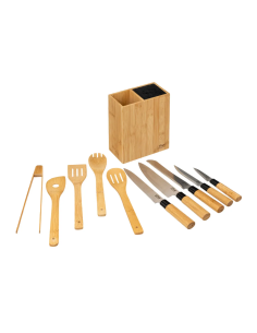 SET UTENSILI CUCINA 189690 BAMBOO CON COLTELLI