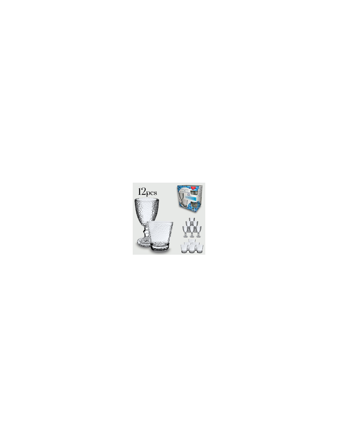 SET 12PZ CALICI+BICCHIERI PURA