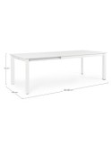 TAVOLO 0662276 KONNOR BIANCO 160/240X100CM su TreG Ingrosso