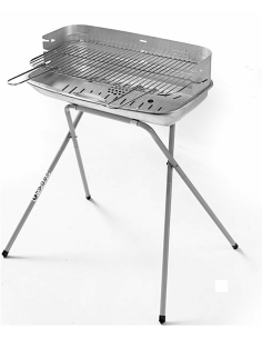 BARBECUE ACCIAIO ALLUMINATO H82CM GRIGLIA 60X36CM