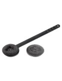SPAZZOLA CON SPUGNA 45CM ACCIAIO