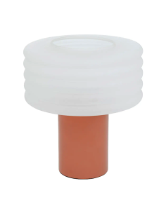 LAMPADA TAVOLO 205956C ASTI 32X36CM MARRONE CERAMICA/VETRO
