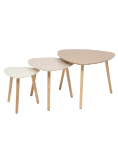 SET 3 TAVOLINI 157052K MILEO 34X35/46X40/60X45CM IMPILABILI