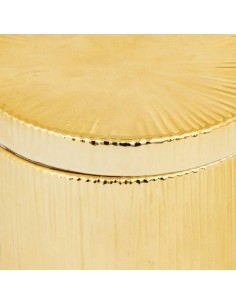 Scatola in Ceramica 12,5x9 cm Dorato, Design Elegante per Decorazioni e Organizzazione
