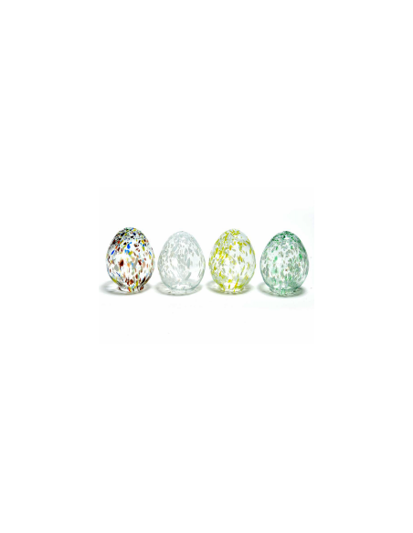 UOVO 01170 VETRO 7,5X10CM COLORI ASSORTITI