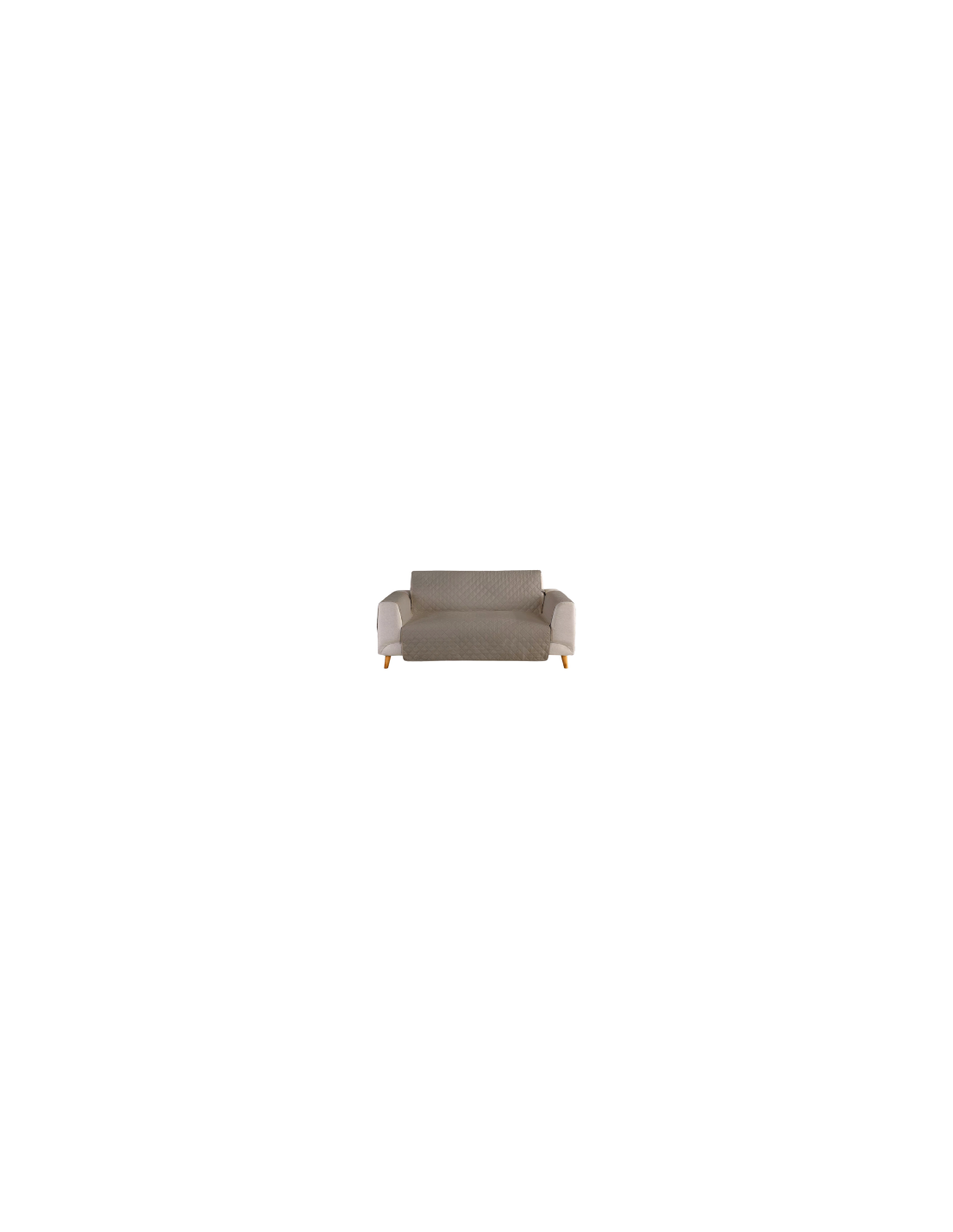 COPRIDIVANO TOPPER BEIGE 2 POSTI 223X179CM POLIESTERE