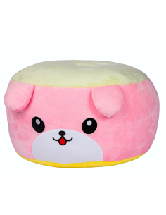 PELUCHE 25774 POUF CANE ROSA 40X25CM