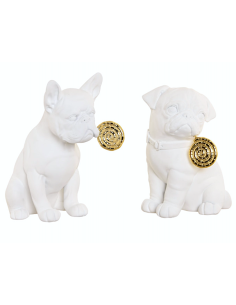 FIGURA CANE FD220413 RESINA 17X17X25CM ASSORTITO