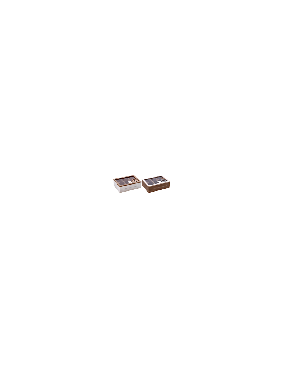 SCATOLA PORTATHE 110096 MDF ASSORTITO 24X6,5X7,5CM