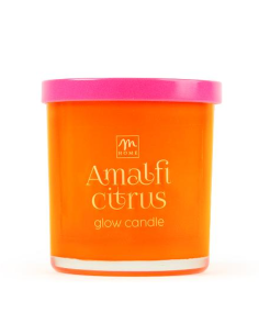 CANDELA FLUO 21850 ARANCIONE 170GR VETRO CON COPERCHIO