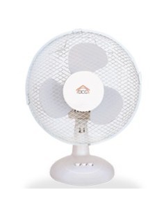 Ventilatore da Tavolo DCG VE9040, Ø 40 cm, Oscillante, 3 Velocità, Bianco, Silenzioso, Compatto