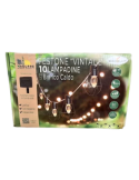 FESTONE VINTAGE 10 LAMPADINE LED BIANCO CALDO DA ESTERNO 1,8MT