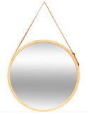 SPECCHIO 206971 BAMBOO/CUOIO D50CM