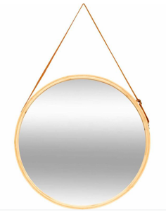 SPECCHIO 206971 BAMBOO/CUOIO D50CM