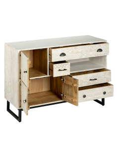 CREDENZA 166506C AJAY 115X40X81CM MANGO BEIGE