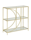 SCAFFALE 194649 ARTIFICE 3 RIPIANI 81X31X87CM METALLO/VETRO