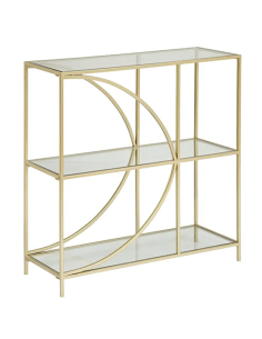 SCAFFALE 194649 ARTIFICE 3 RIPIANI 81X31X87CM METALLO/VETRO