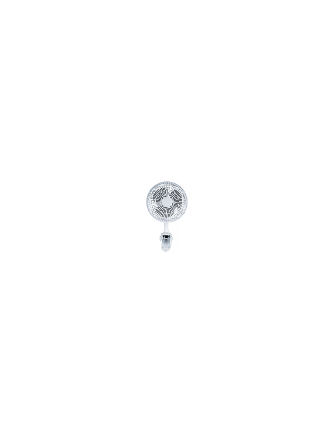 Ventilatore Nataluna con Pinza, 2in1, 15 cm, 15W, Bianco, Grigio, Compatto, Silenzioso
