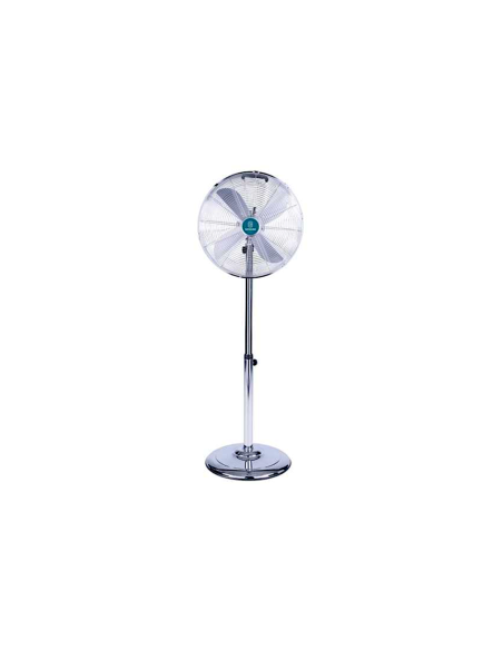 Ventilatore con Piantana, Vintage Cromo, 65W, Ø 65 cm, Design Retrò, Alte Prestazioni