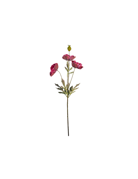 STELO 18140024-12 3 PAPAVERI 70CM FUCSIA CON BOCCIOLO