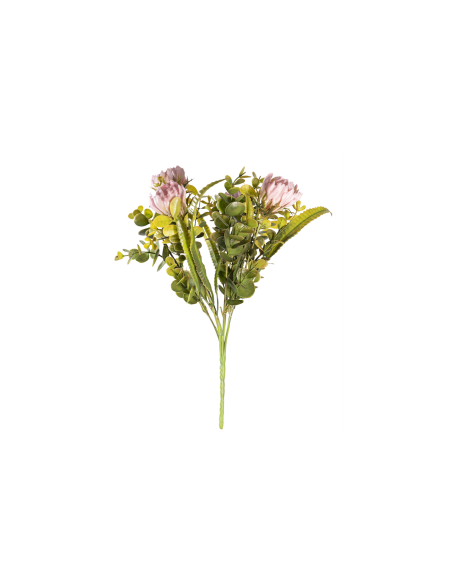 MAZZO 271001311 EUCALIPTO CON FIORI ROSA 33CM