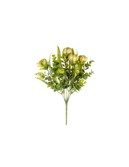 MAZZO 271001313 EUCALIPTO CON FIORI GIALLI 33CM