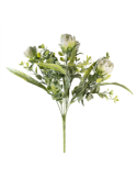 MAZZO 271001336 EUCALIPTO CON FIORI BIANCHI 33CM
