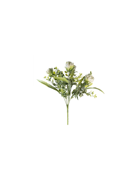 MAZZO 271001336 EUCALIPTO CON FIORI BIANCHI 33CM