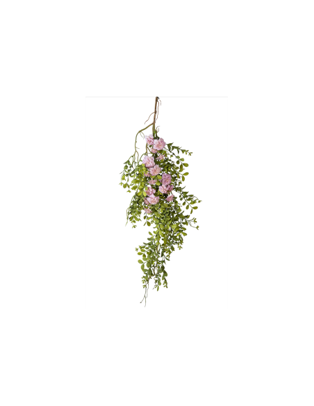 RAMO 271001411 SUCCULENTA CON FIORI ROSA 85CM