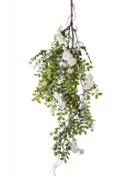 RAMO 271001436 SUCCULENTA CON FIORI BIANCHI 85CM