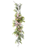 RAMO 271001511 SUCCULENTA CON FIORI ROSA 120CM