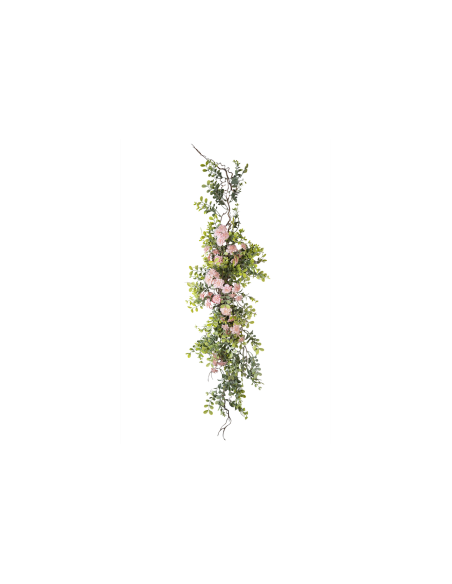 RAMO 271001511 SUCCULENTA CON FIORI ROSA 120CM