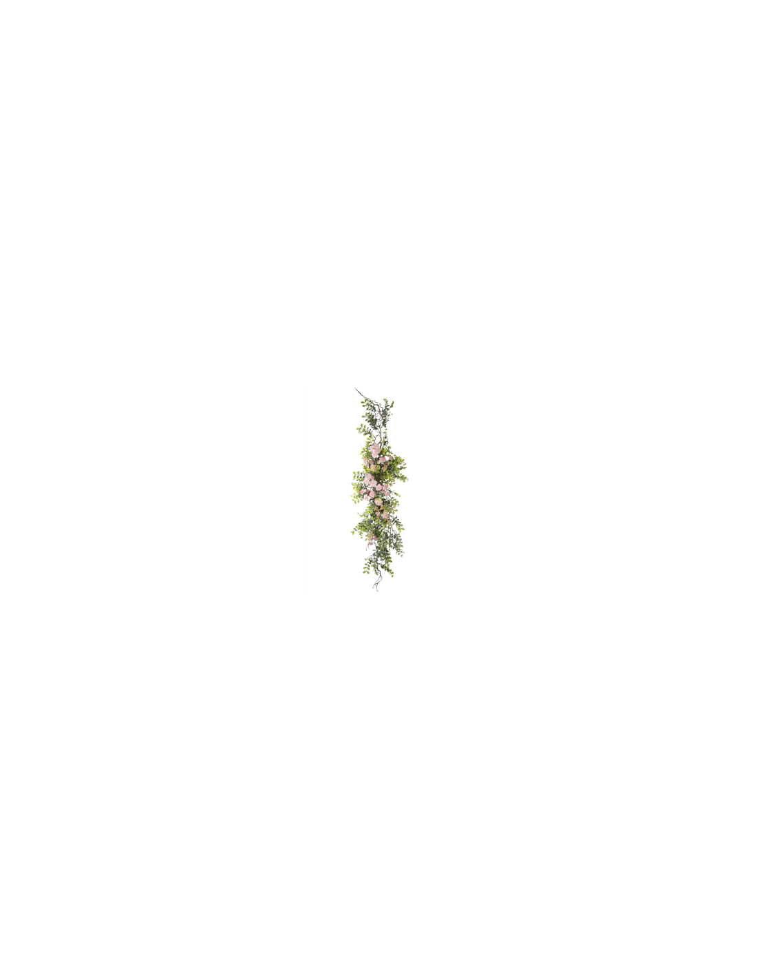 RAMO 271001511 SUCCULENTA CON FIORI ROSA 120CM