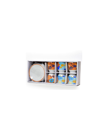 SET 6 TAZZE CAFFE 23660 CON PIATTINO PORCELLANA