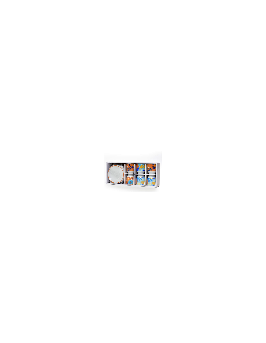 SET 6 TAZZE CAFFE 23660 CON PIATTINO PORCELLANA