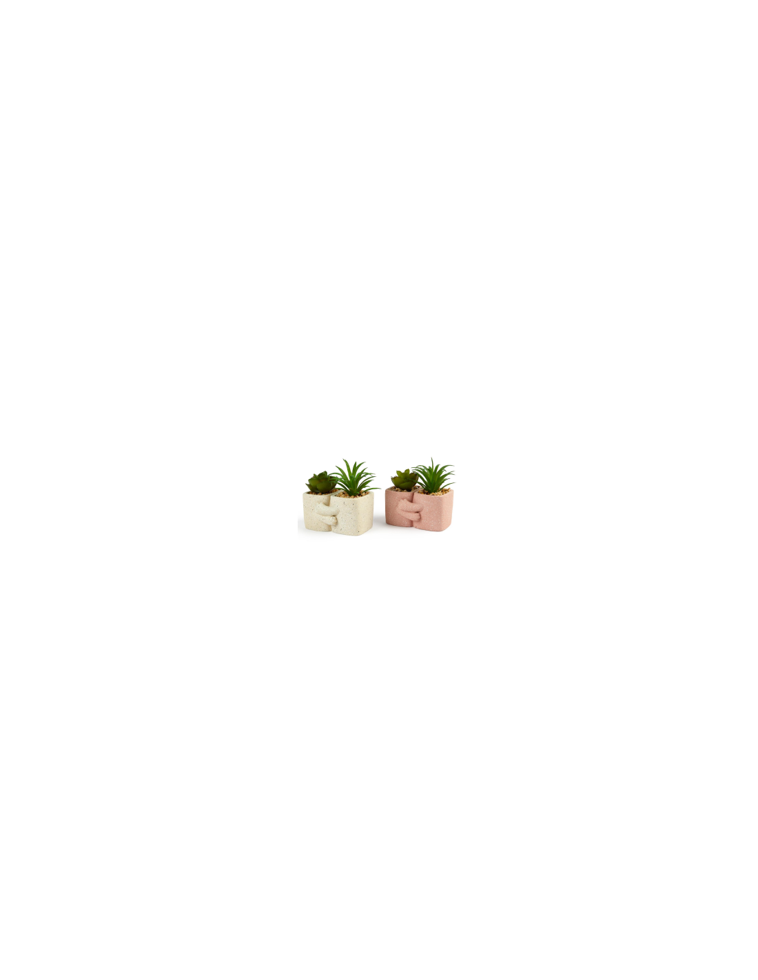 COPPIA PIANTINE 26098 VASO CEMENTO 10X9X9CM ASSORTITO