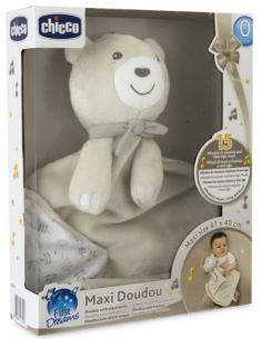 Chicco Maxi Doudou – Peluche Musicale Morbido e Sensoriale per Neonati