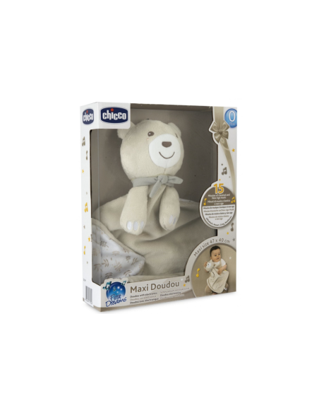 Chicco Maxi Doudou – Peluche Musicale Morbido e Sensoriale per Neonati