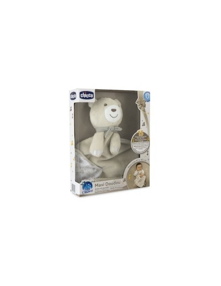 Chicco Maxi Doudou – Peluche Musicale Morbido e Sensoriale per Neonati