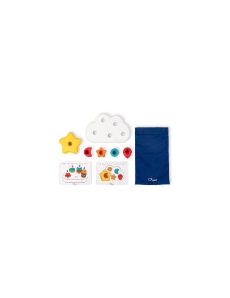 Chicco Nuvola 2in1 – Gioco Educativo Montessori con Forme, Colori e Bottoncini