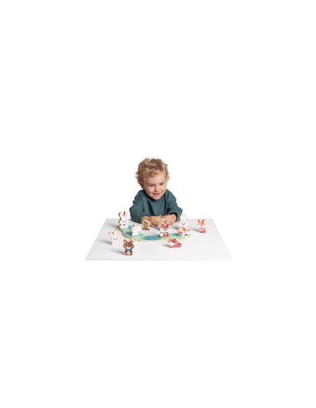 Chicco Set 2 Orsetti-Mamma – Personaggi in Legno Montessori con Puzzle