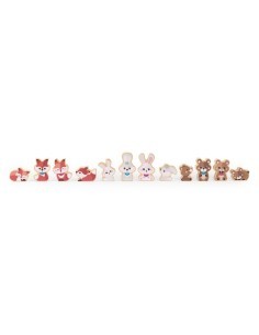 Chicco Set 2 Orsetti-Mamma – Personaggi in Legno Montessori con Puzzle