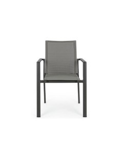 SEDIA 0662739 KONNOR ANTRACITE CON BRACCIOLI su TreG Ingrosso