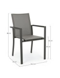 SEDIA 0662739 KONNOR ANTRACITE CON BRACCIOLI su TreG Ingrosso